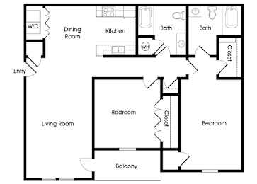 Floor Plan  Two bedroom floor plan image at Chroma Park Apartments in Austell GA