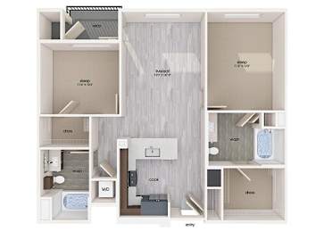 Floor Plan  B1 floor plan at Embark Apartments in Freemont CA