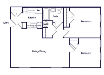 Floor Plan  B1 Floorplan Image at Fairbrooke Senior Apartments in Aberdeen MD