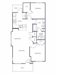 Floor Plan  Two bedroom floor plan image at Grand Oaks Apartments in Chester VA