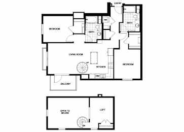 Floor Plan  B21 Floor Plan at Candara at Hancock Park Apartments in Los Angeles CA