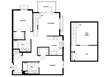 Floor Plan  B22  Floor Plan at Candara at Hancock Park Apartments in Los Angeles CA