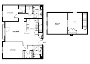 Floor Plan  B23  Floor Plan at Candara at Hancock Park Apartments in Los Angeles CA