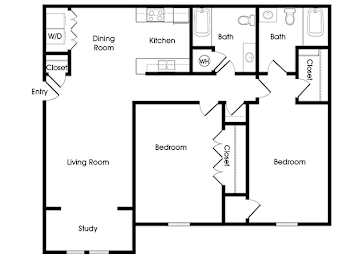 Floor Plan  Two bedroom floor plan image at Chroma Park Apartments in Austell GA