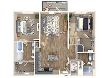 Floor Plan  B2 Floorplan Image at Verge Apartments in Atlanta GA