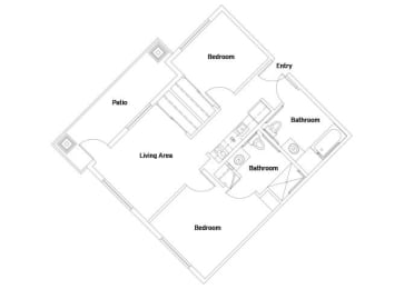 Floor Plan  B2 Floorplan Image at The Lodge at Morgan Hills Apartments in Morgan Hill CA