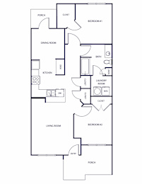 Floor Plan  Two bedroom floor plan image at Grand Oaks Apartments in Chester VA