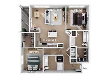Floor Plan  Two bedroom floor plan at Hawkley Apartments in Milford MA