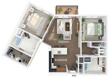 Floor Plan  Two bedroom floor plan at Jayden Apartments in Peabody MA