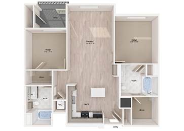 Floor Plan  B3 floor plan at Embark Apartments in Freemont CA