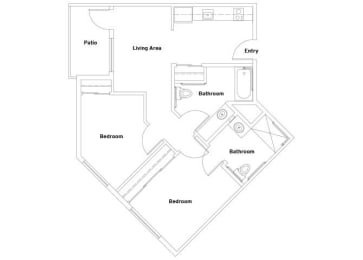 Floor Plan  B3 Floorplan Image at The Lodge at Morgan Hills Apartments in Morgan Hill CA