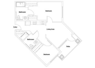 Floor Plan  B4 Floorplan Image at The Lodge at Morgan Hills Apartments in Morgan Hill CA