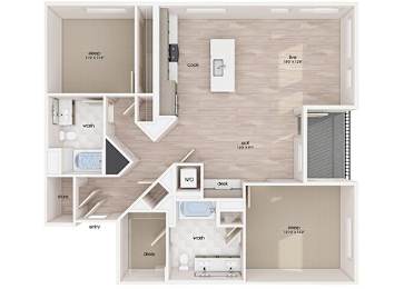 Floor Plan  B5 floor plan at Embark Apartments in Freemont CA