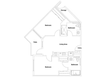 Floor Plan  B5 Floorplan Image at The Lodge at Morgan Hills Apartments in Morgan Hill CA