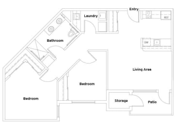 Floor Plan  B6 Floorplan Image at The Lodge at Morgan Hills Apartments in Morgan Hill CA
