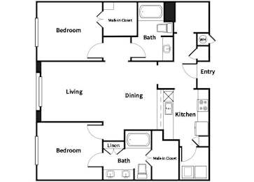 Floor Plan  B6 floor planTwo bedroom floor plan image at Madison at Town Center Apartments in Santa Clarita CAat Madison at Tow Center Apartments in Santa Clarita CA