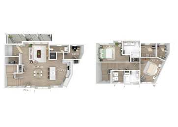 Floor Plan  Two bedroom floor plan image at Wayfern Apartments in Sandy Springs GA