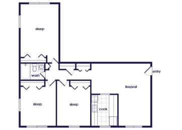 Floor Plan  Three bedroom Floorplan Image at Marley Station Glen Burnie MD