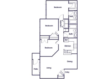 Floor Plan  a floor plan of a home with a bedroom and a living room