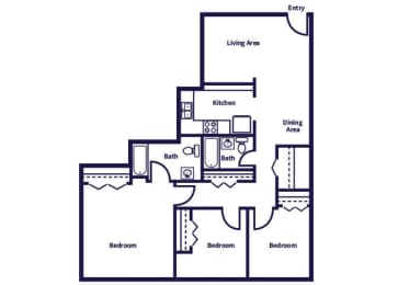 Floor Plan  C1 Floorplan Image at Patrick Henry Apartments in Arlington, VA