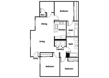 Floor Plan  C1 Floorplan Image at Park Village in Conroe TX