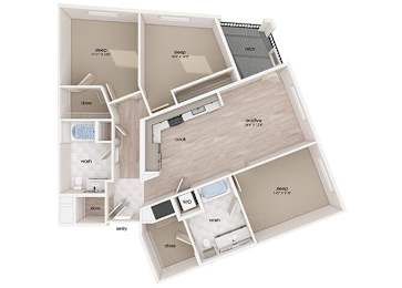 Floor Plan  C2 floor plan at Embark Apartments in Freemont CA