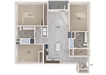 Floor Plan  C3 floor plan at Embark Apartments in Freemont CA