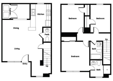 Floor Plan  C3TH Floorplan Image at Park Village in Conroe TX