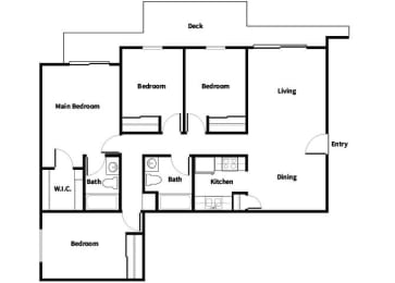 Floor Plan  Four bedroom floor plan image at Glenmary