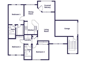 Floor Plan  Four bedroom floor plan at Hollow Creek in Conroe TX