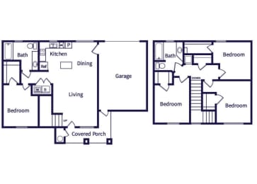 Floor Plan  four bedroom floor plan at fountains at tidwell