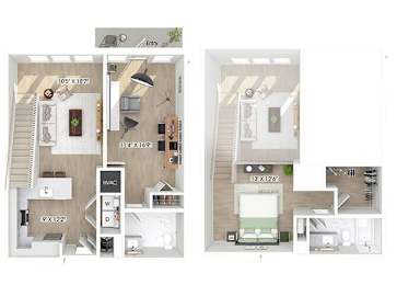 Floor Plan  Live Work floor plan image at Wayfern Apartments in Sandy Springs GA
