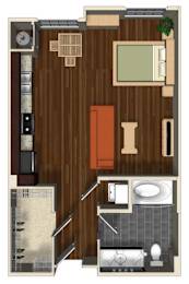 Floor Plan  Lantana C floor plan at Terrena Apartment Homes in Northridge, CA