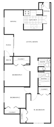 Floor Plan  Three bedroom floor plan at Parklane Apartments in Gaithersburg MD