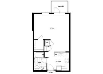 Floor Plan  S01 Floor Plan at Candara at Hancock Park Apartments in Los Angeles CA