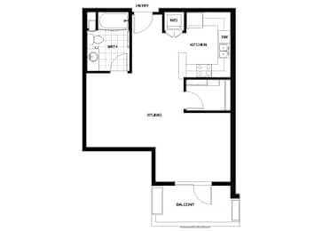 Floor Plan  S03 Floor Plan at Candara at Hancock Park Apartments in Los Angeles CA