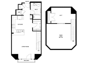 Floor Plan  S05  Floor Plan at Candara at Hancock Park Apartments in Los Angeles CA