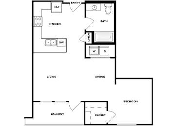 Floor Plan  Studio floor plan image at Norte Town Lake Apartments in Tempe Arizona