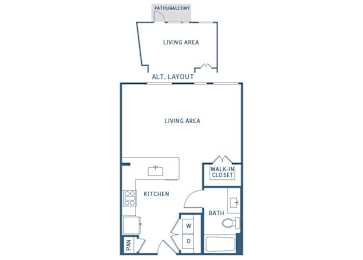 Floor Plan  Studio floor plan at Jada Legacy Central