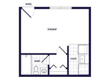 Floor Plan  Studio Floorplan Image at Marley Station Glen Burnie MD
