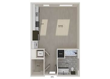 Floor Plan  Studio Floor Plan Image at Avel Apartment Homes in Orange CA