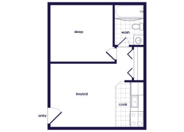 Floor Plan  STudio Floorplan Image at Marley Station Glen Burnie MD