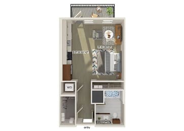 Floor Plan  Studio floor plan at 1900 Parmer Apartments in Austin TX