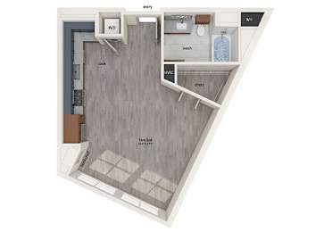 Floor Plan  Studio floor plan image at Vero Apartments in Chelsea MA