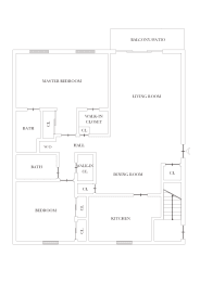 2 Bed 2 Bath Floor Plan at Everly Roseland, Roseland, NJ, 07068