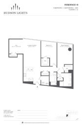 Residence 19 Floor Plan at Hudson Lights, Fort Lee, NJ