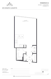 Residence 24 Floor Plan at Hudson Lights, New Jersey