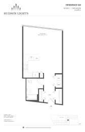 Residence 524 Floor Plan at Hudson Lights, Fort Lee, NJ, 07024