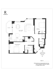 JUR2B2B-1 Floor Plan  at Riello Apartments Owner LLC, Edgewater, 07020