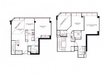 3 Bed 2 Bath PH5 Floor Plan at Riello Apartments Owner LLC, Edgewater, NJ, 07020